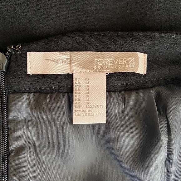 Forever 21 Contemporary A-line Laced Mini Skirt Size M Black - Picture 7 of 8